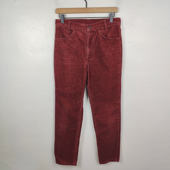 Vintage Levi's 517 Corduroy Jeans Mens‎ 30x28 Red Straight Retro 70s 80s Vtg - Picture 1 of 9
